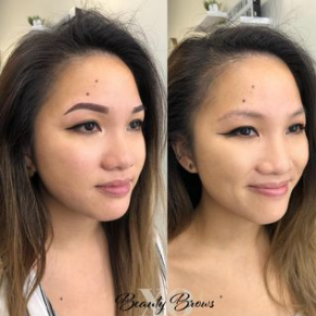 ombre microbladed combination semi-permanent tattoo brows